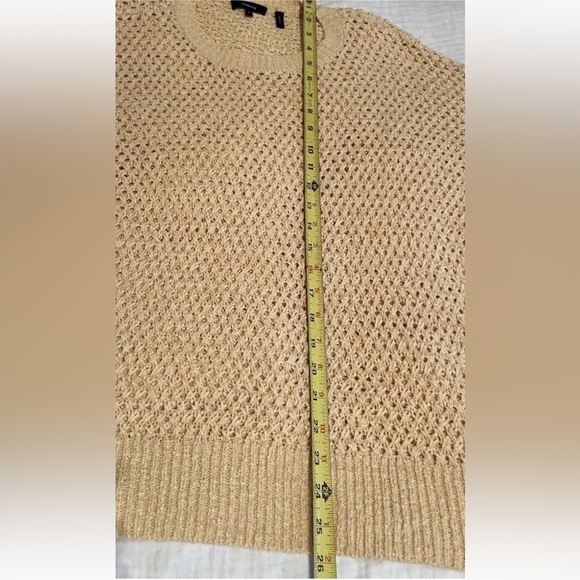 Theory karenia sughero open knit cream Tan slouchy Open Knit sweater women's S - Picture 9 of 15
